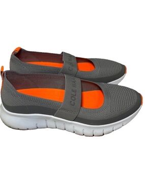 Cole Haan Zerogrand Gray Stitchlite Mary Jane Knit Slip On Flats Size 10 B